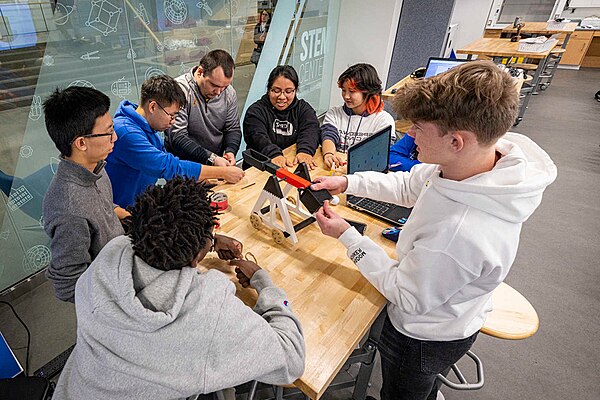 Students participating in APL’s STEM Academy program, which offers hands-on science and engineering education for middle and high school students.