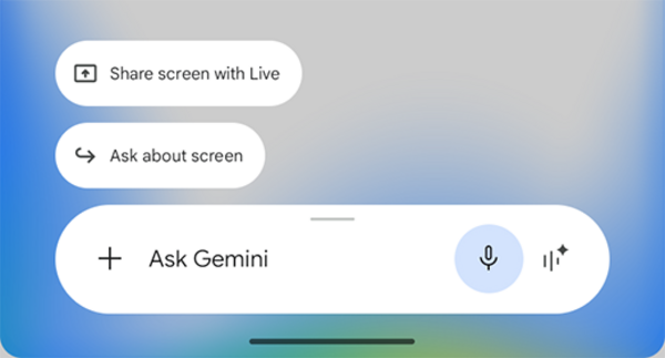 Screenshot of Gemini on an Android device